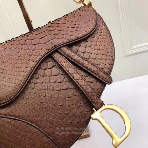 Dior包 Dior saddle頂級蟒蛇皮系列 迪奧馬鞍包 Dior斜挎小包 大號M9001  Dyd1003